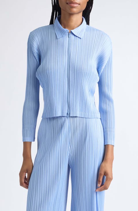Monthly Colors August Pleated Zip Top