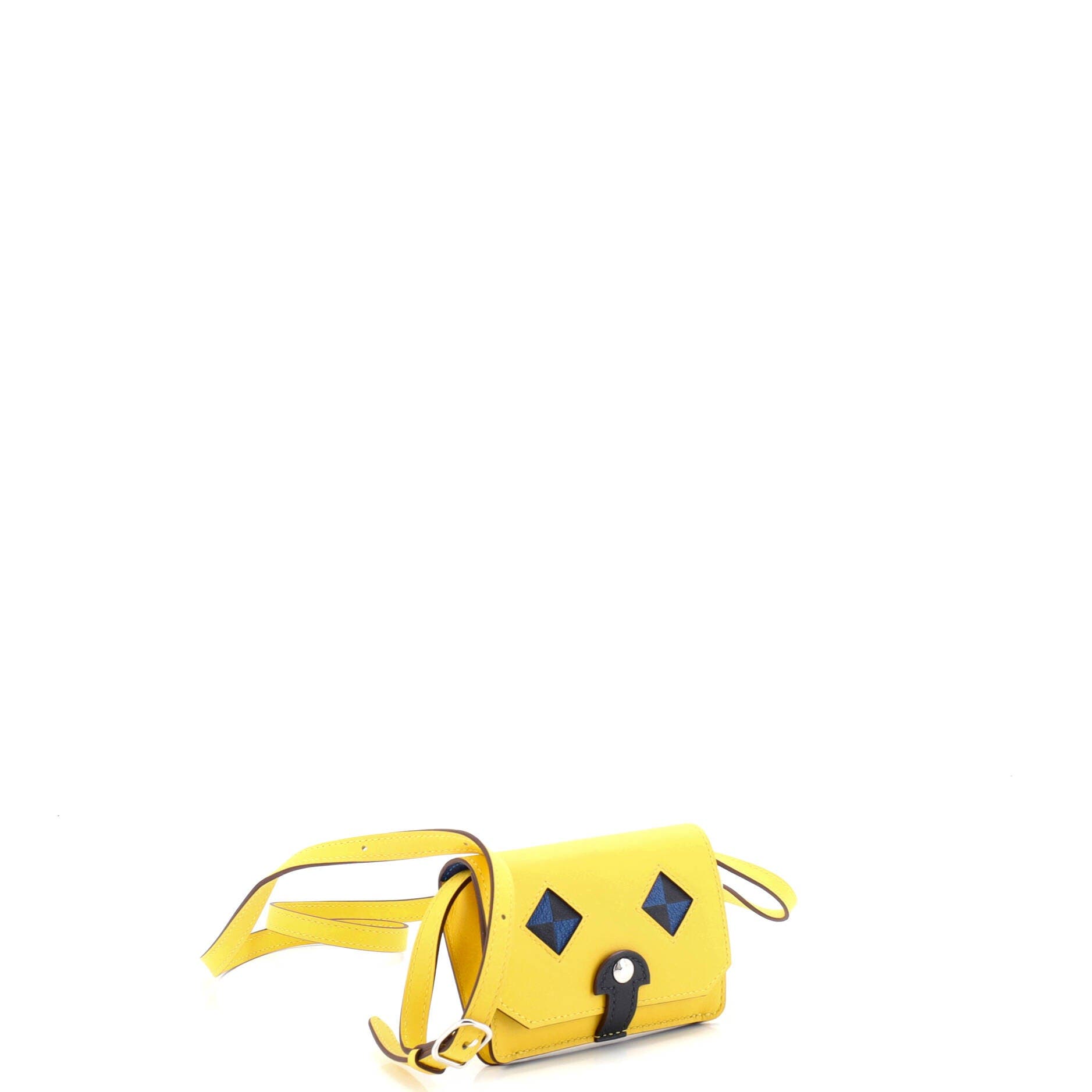 Pre-Owned Hermes Chien Card Holder with Strap Swift and Chevre Mysore, Alternate, color, 