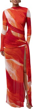 JLUXLABEL Heatwave Mesh Maxi Dress
