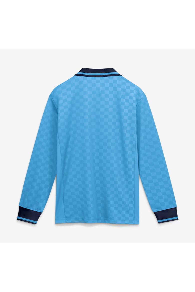 Men's Fanatics Light Blue Leeds United Oversized Long Sleeve Polo Jersey, Alternate, color, Light Blue