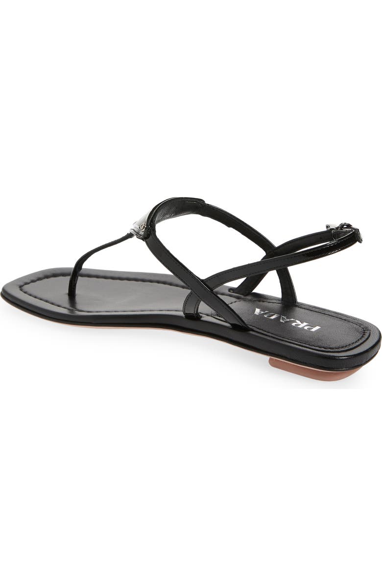 Prada Triangle Logo Sandal, Alternate, color,