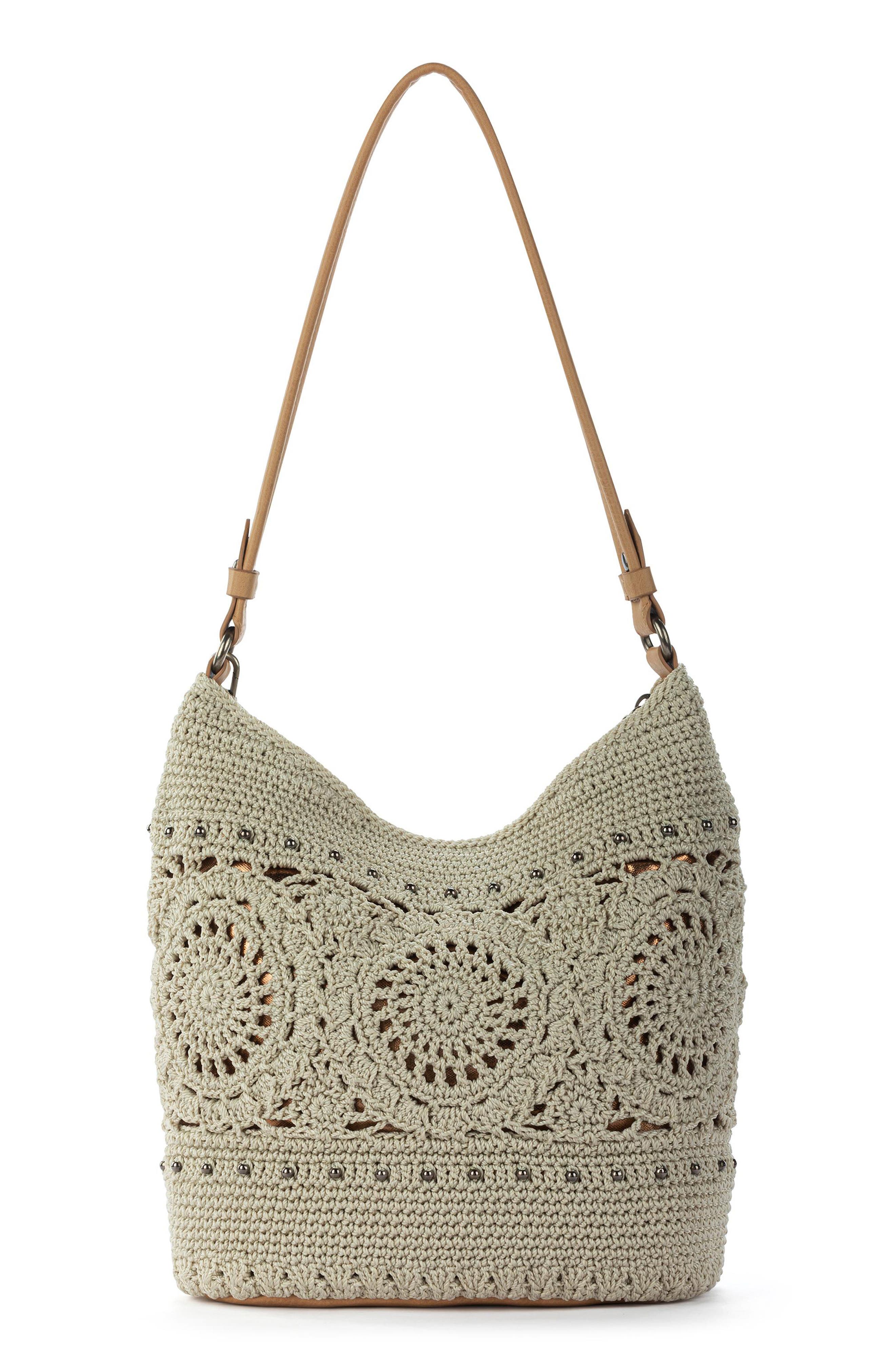 The Sak Sequoia Crochet Hobo, Alternate, color, Natural Grey Medallion