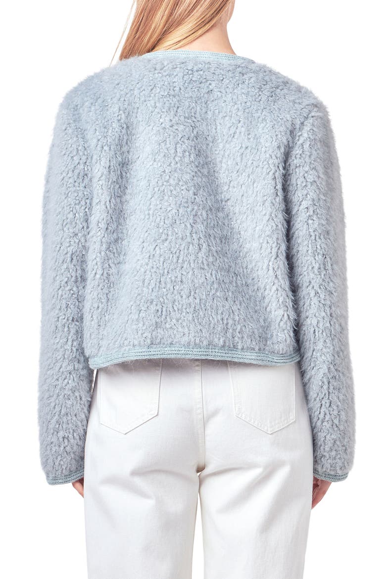 Bouclé Cardigan Jacket, Alternate, color, SLATE