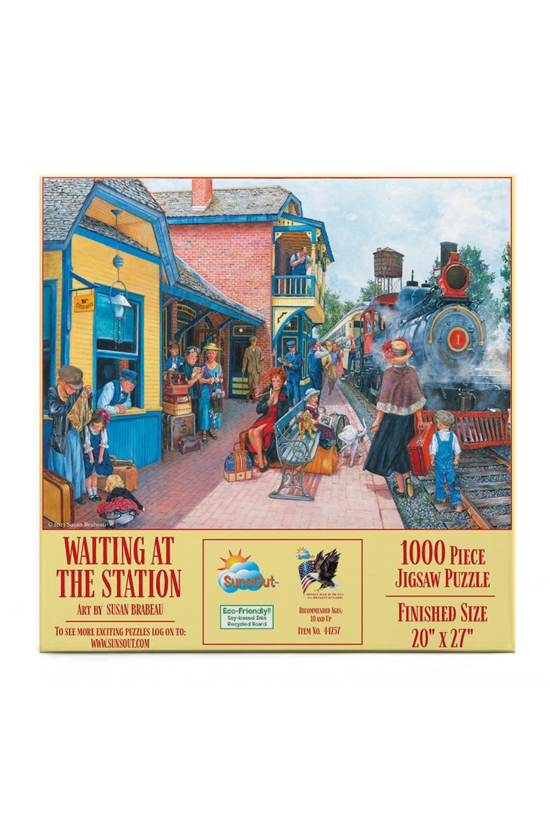 Waiting at the Station 1000 piece Jigsaw Puzzle for Adults, Alternate, color, Multicolor