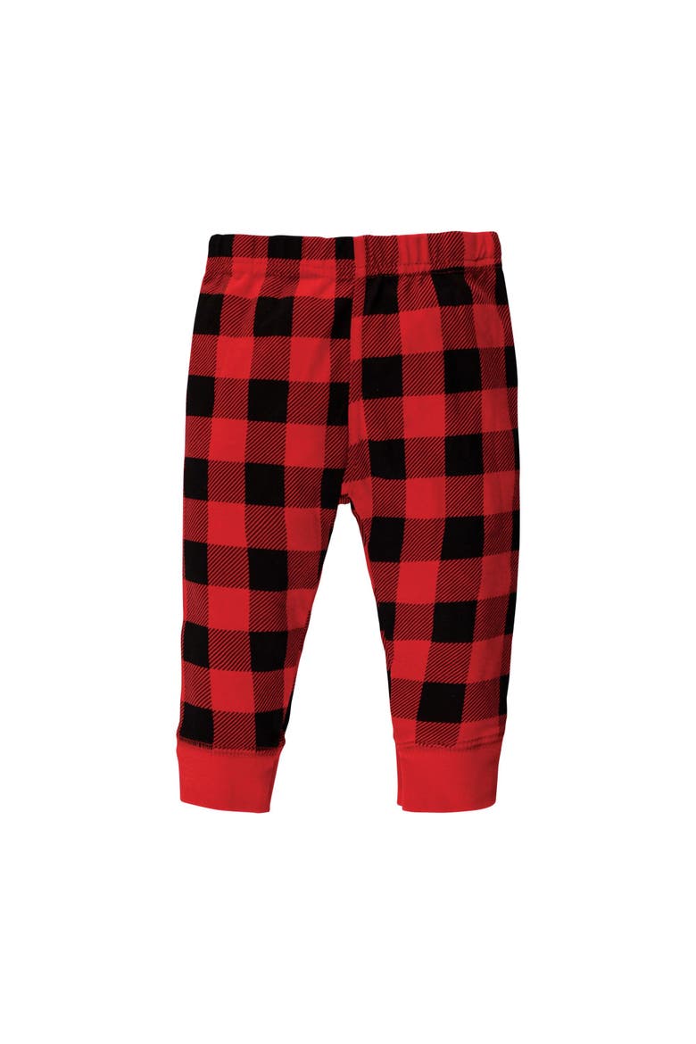 Long Sleeve Bodysuit, Pants and Shoe, Alternate, color, Buffalo Plaid Baby Bear