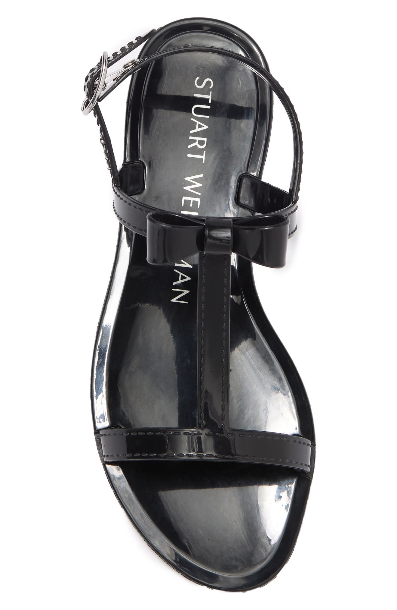 Stuart Weitzman Mellie Bow Jelly Sandal, Alternate, color, 