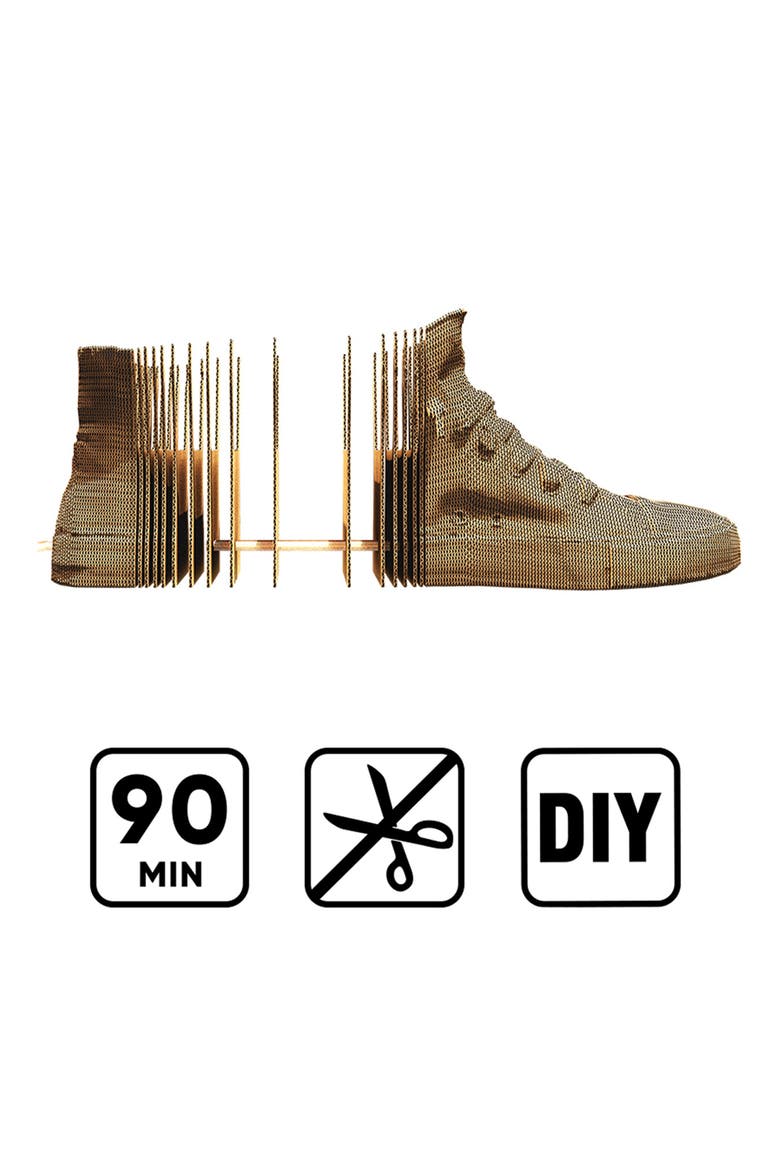 3D Cardboard Sculpture Puzzle, Alternate, color, SNEAKER