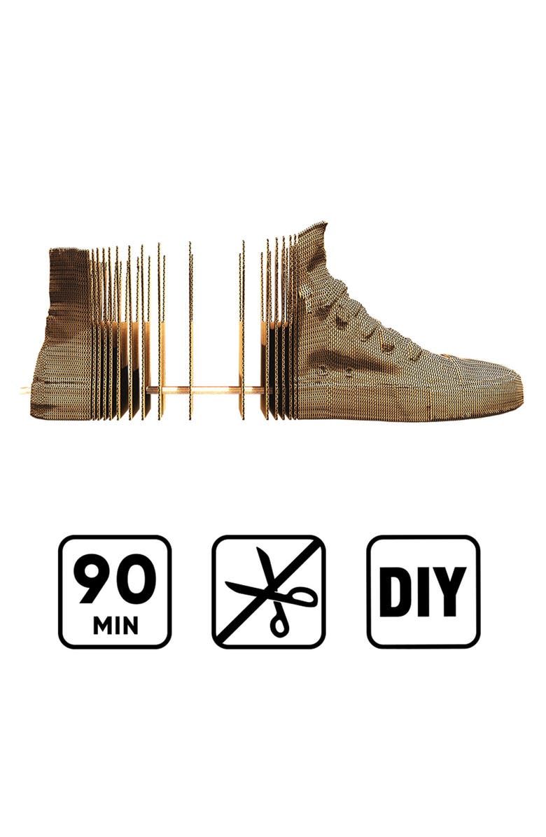 Cartonic 3D Cardboard Sculpture Puzzle, Alternate, color, Sneaker