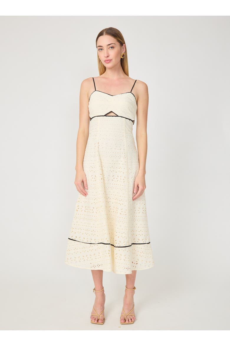 Patricia Dress, Main, color, Light khaki eyelit lace
