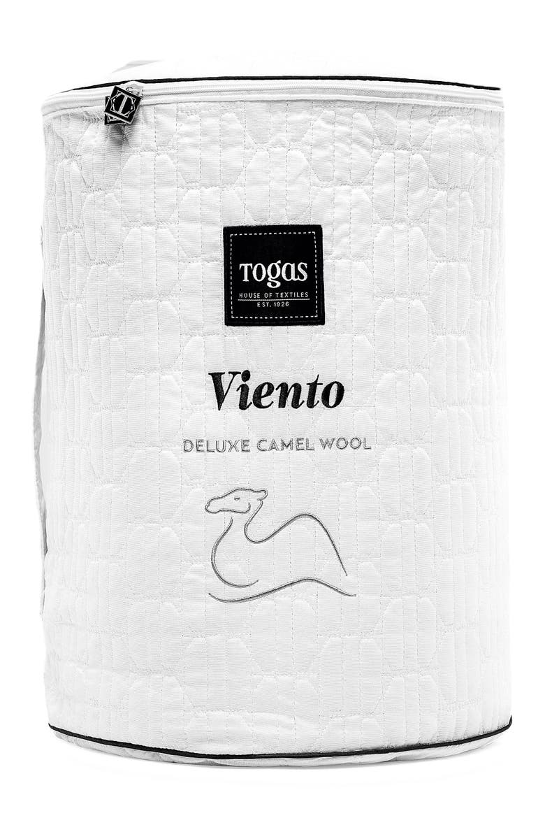 Viento camel wool silk comforter, Alternate, color, White