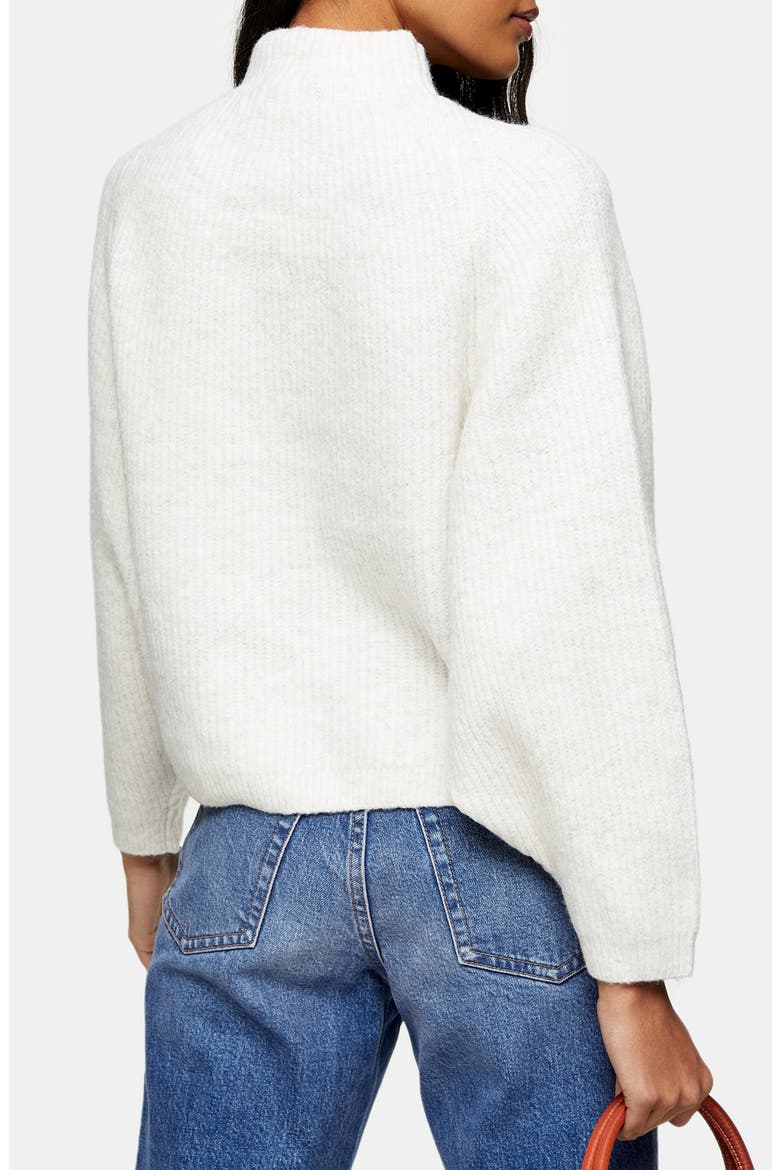 Funnel Neck Sweater, Alternate, color, IVORY