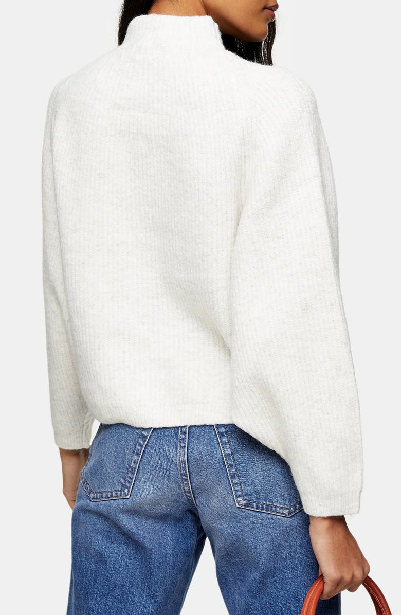 Topshop Funnel Neck Sweater, Alternate, color, 