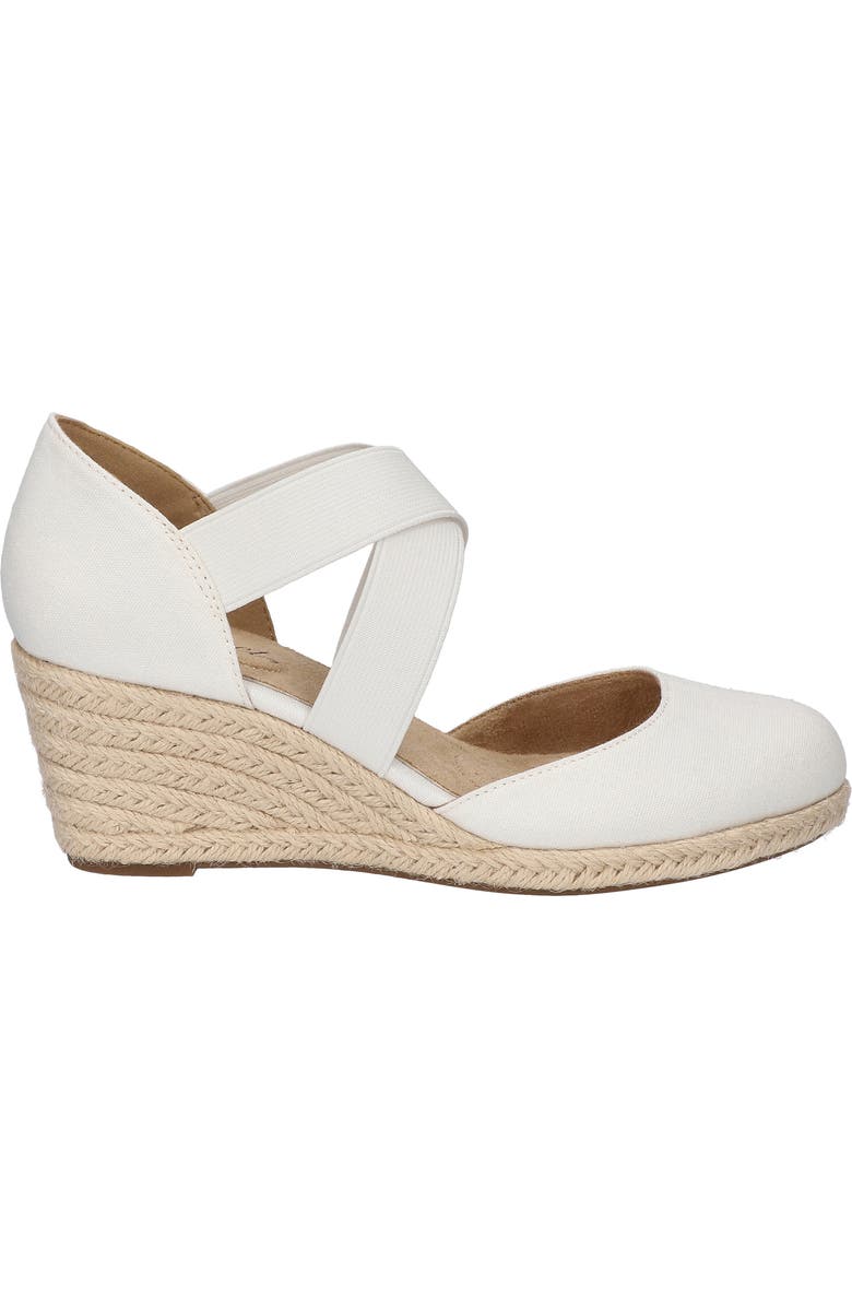 EASY STREET Pari Espadrille Platform Wedge, Alternate, color, White Canvas
