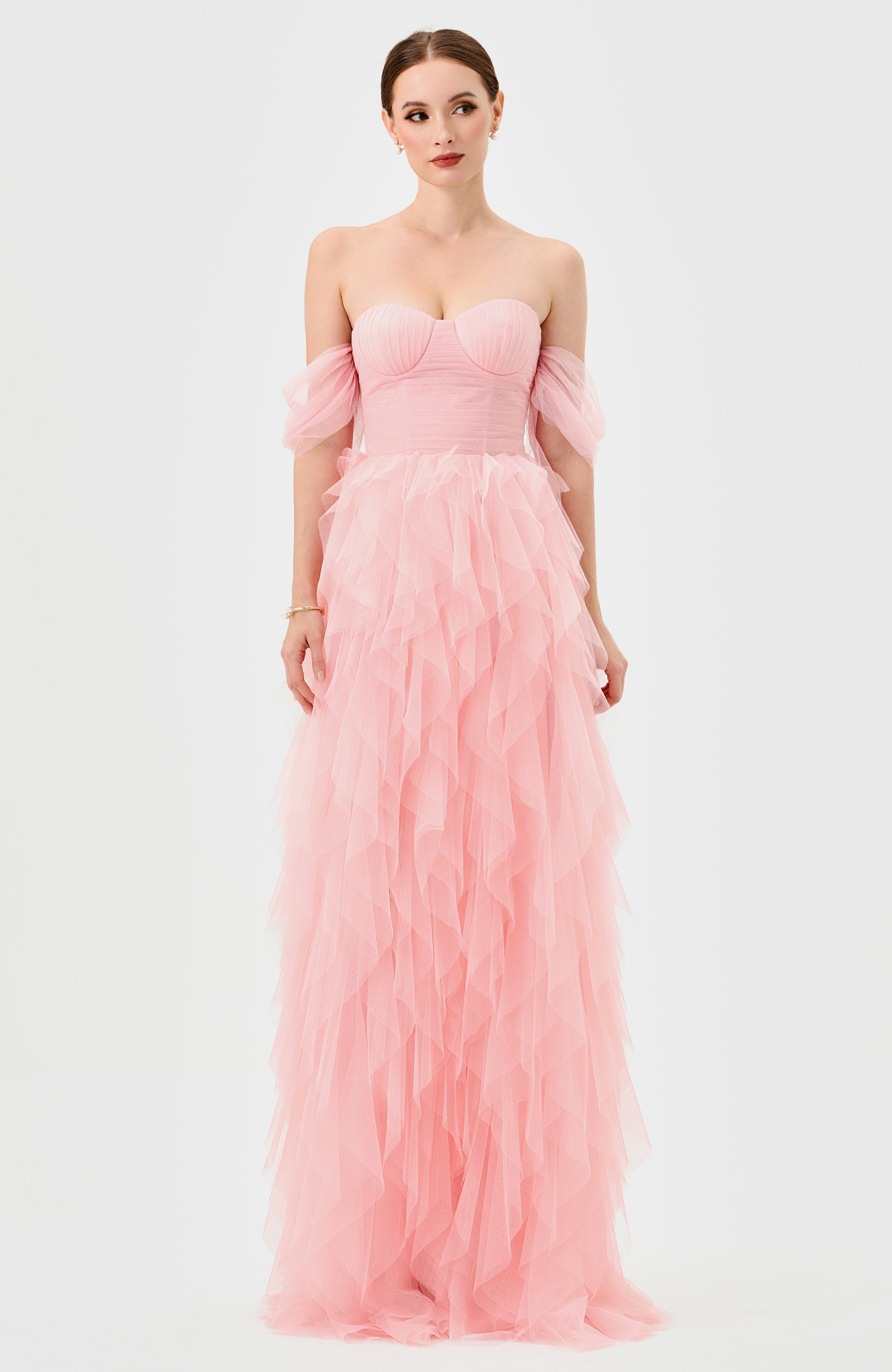 Lili Off Shoulder Ruffle Gown