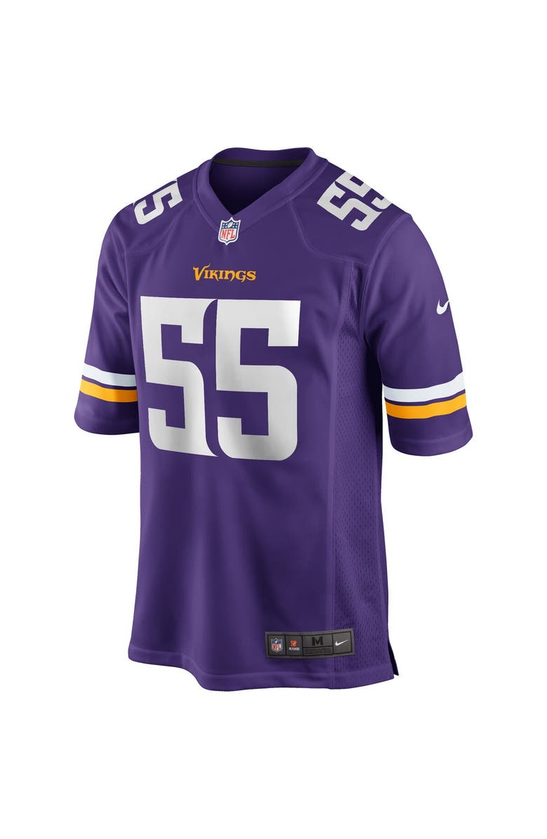 Nike Men's Nike Jack Del Rio Purple Minnesota Vikings Game Retired Player Jersey, Alternate, color, 