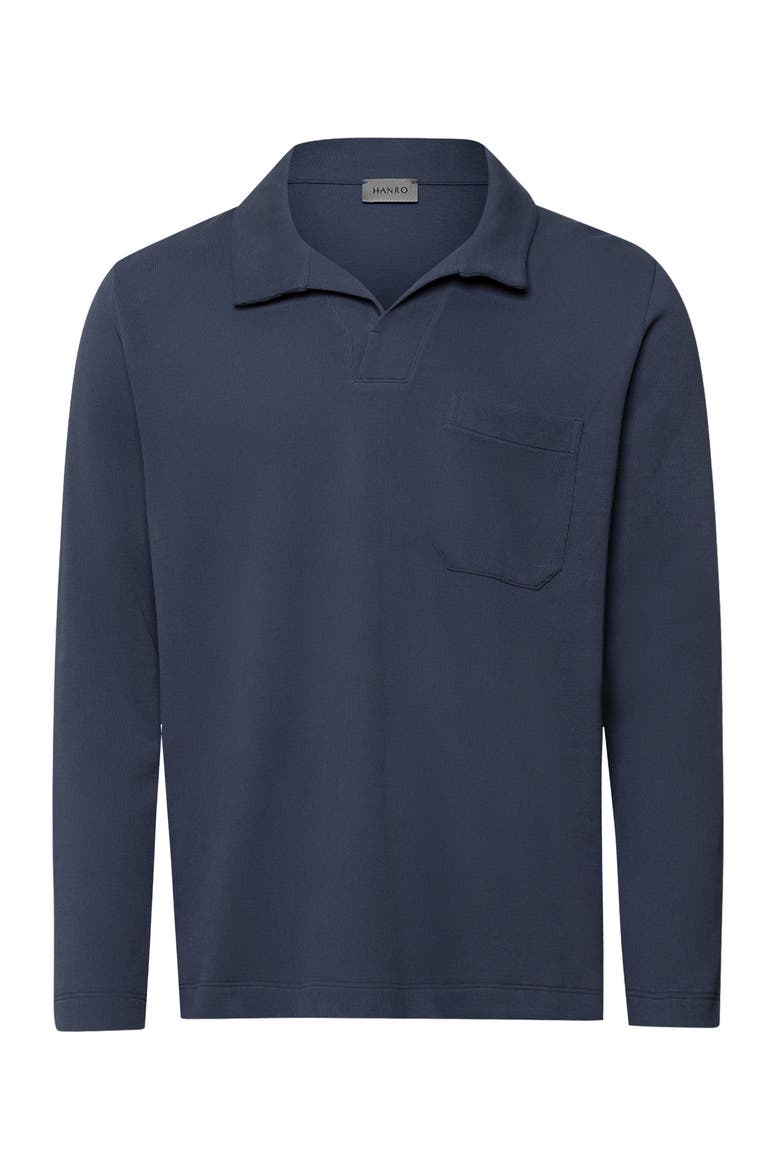 Travelwear Cotton Polo Collar Pullover, Main, color, Ombre Blue