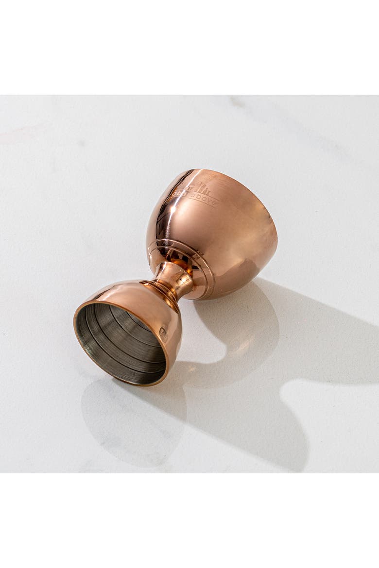 Antique Copper Bell Cocktail Jigger, Alternate, color, Antique Copper