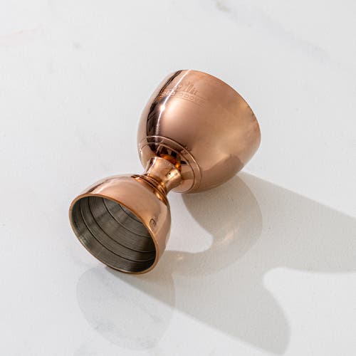 A Bar Above Antique Copper Bell Cocktail Jigger In Antique Copper