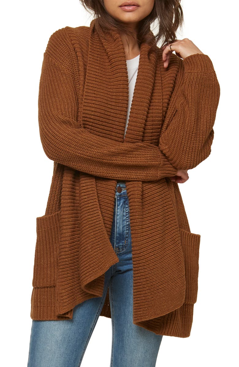 O'Neill Galley Shawl Collar Cardigan, Main, color, 
