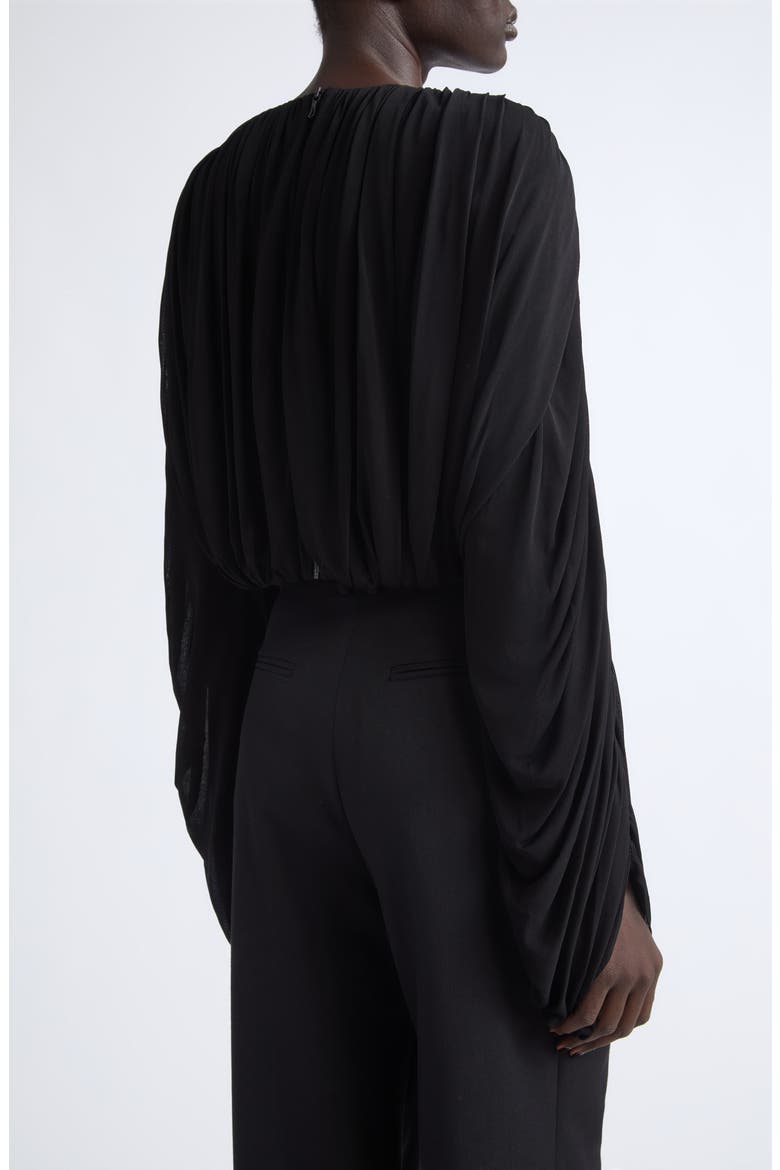 Micka Ruched Jersey Top, Alternate, color, BLACK