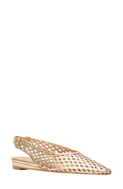 Brielle Pointed Toe Slingback Flat (Women)