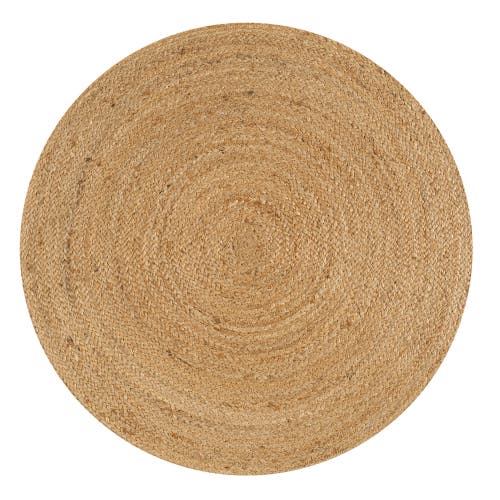 Jonathan Y Soleil Round Natural Jute Braided Circle Natural Round Area Rug In Natural