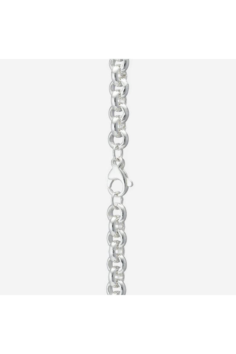 Wide Round Belcher Chain Necklace, Alternate, color, Silver
