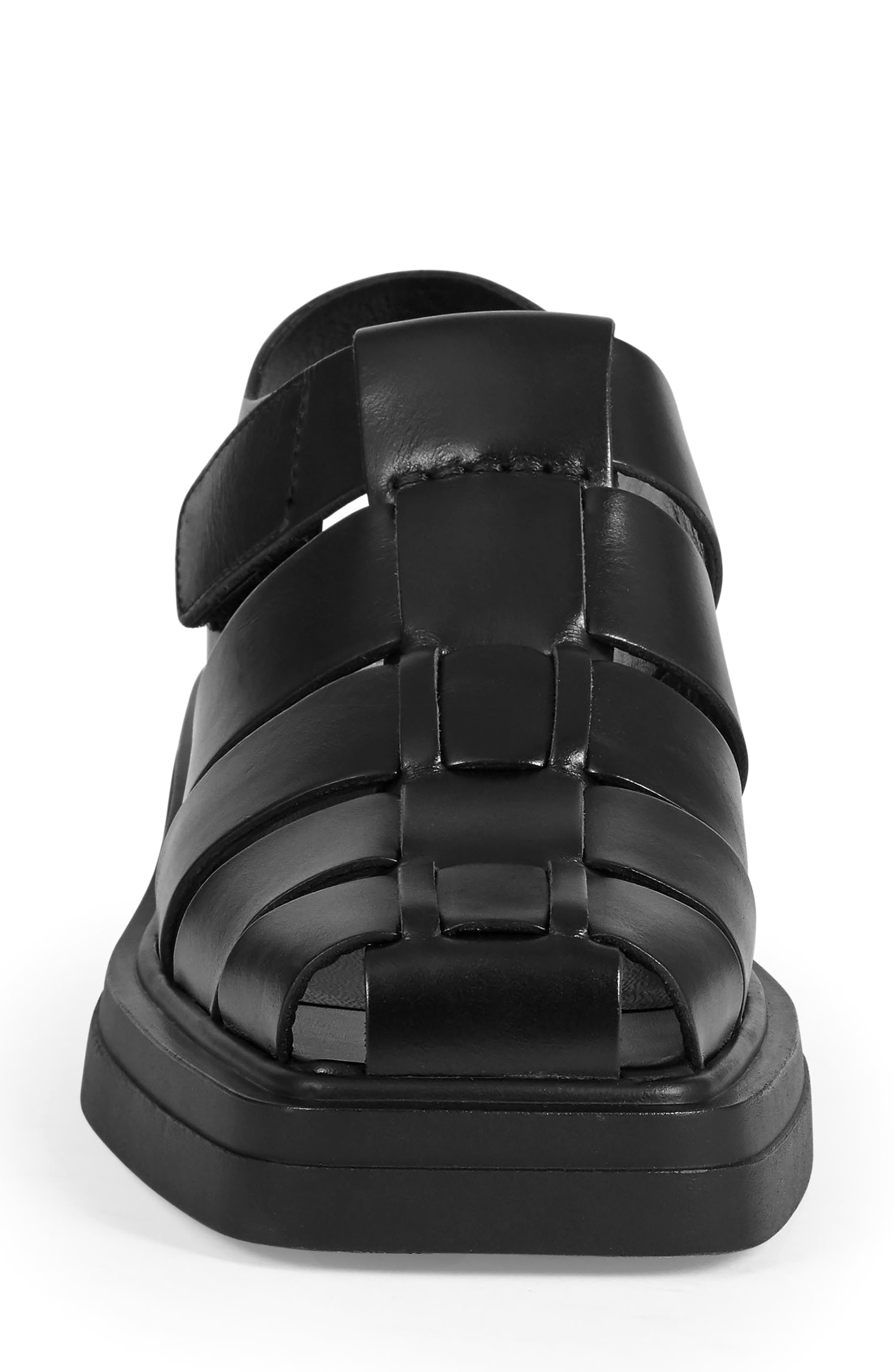 Eyra Fisherman Platform Sandal, Alternate, color, BLACK