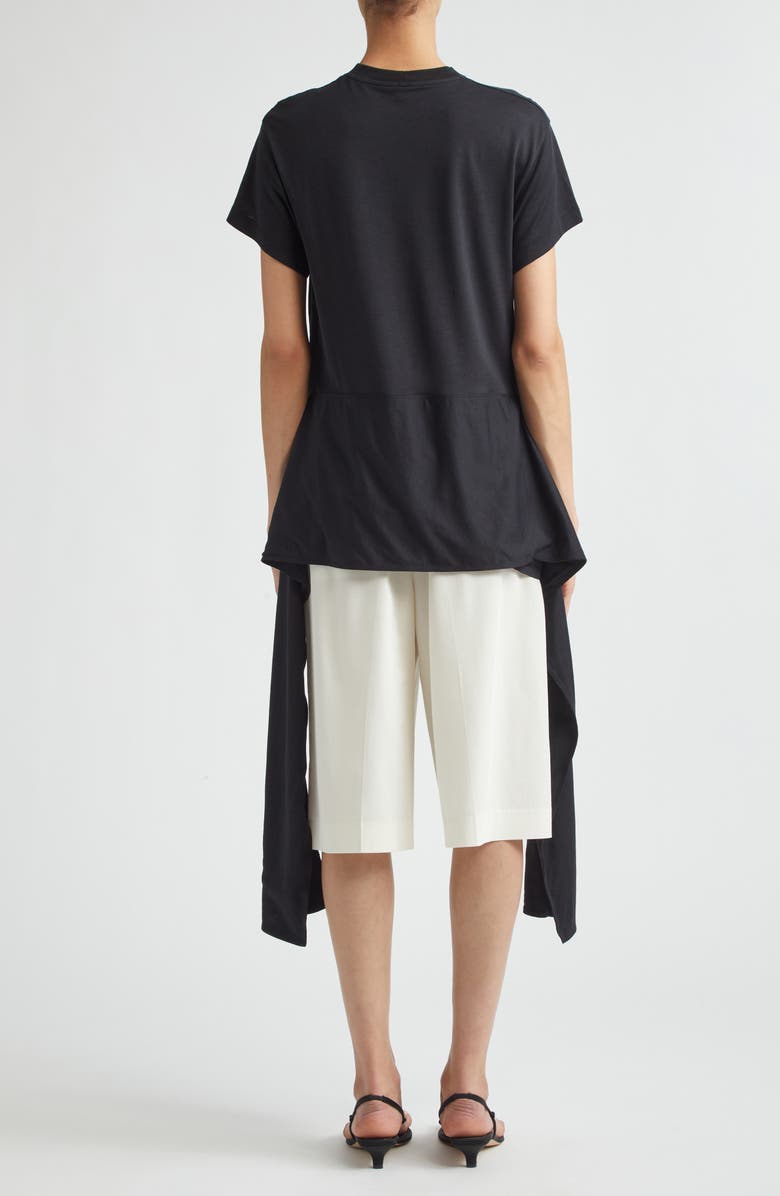 TOTEME Tie Waist Jersey T-Shirt, Alternate, color, Black
