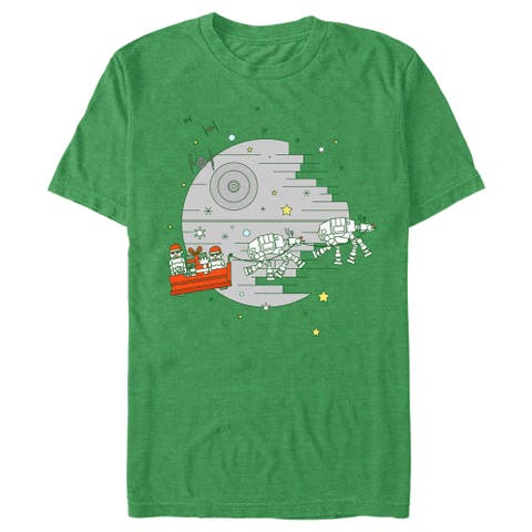 Men's Star Wars Christmas Death Star Scene  Graphic T-Shirt