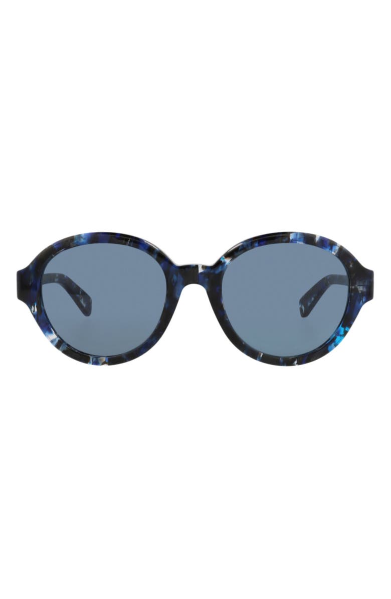 Chloé 54mm Oval Sunglasses, Main, color, Blue Blue Blue