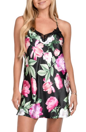 In Bloom By Jonquil Audrey Lace Trim Satin Chemise