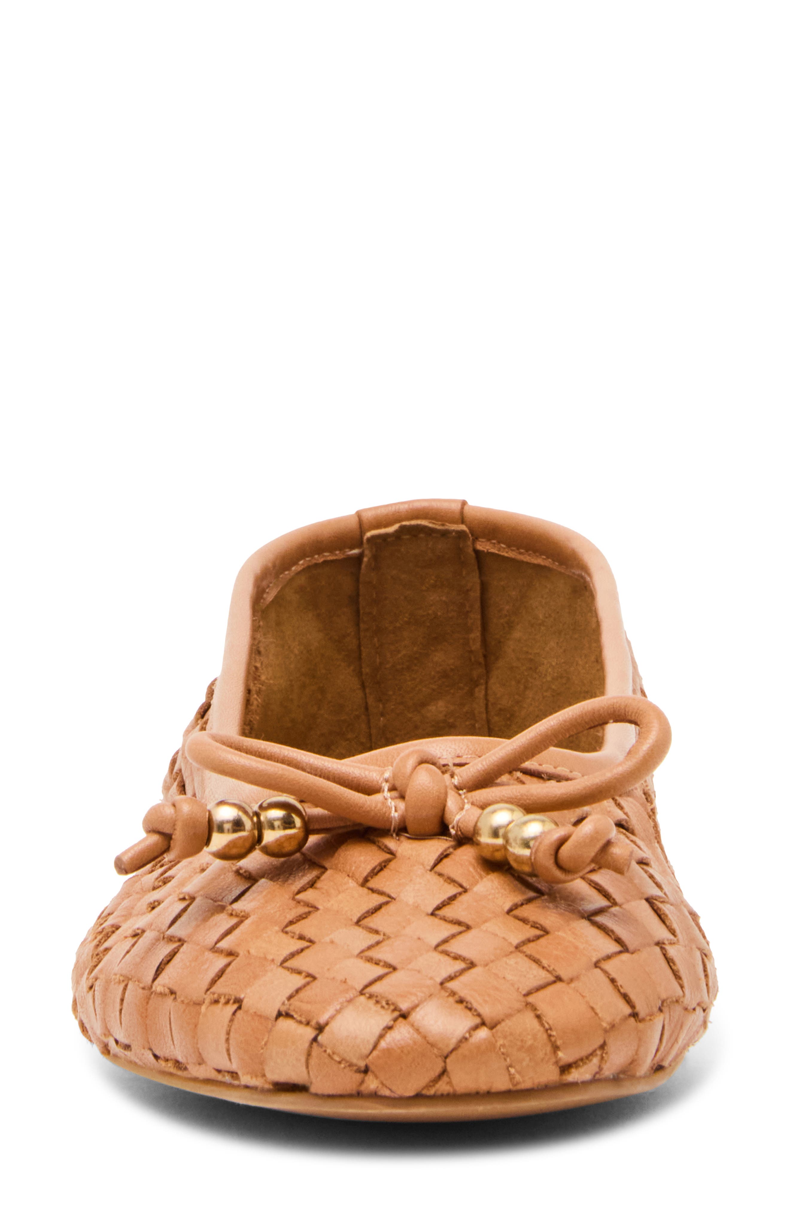 Divy Woven Ballet Flat, Alternate, color, COGNAC LEATHER