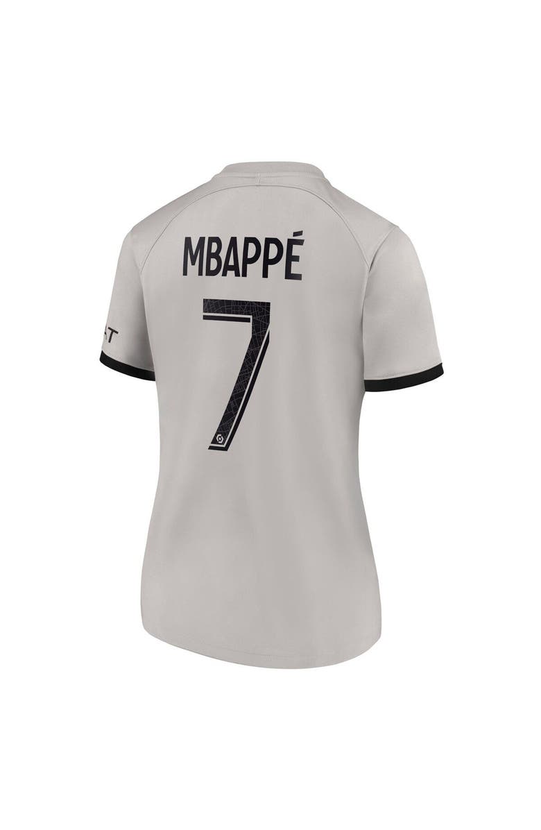 Nike Women's Nike Kylian Mbappé Black Paris Saint-Germain 2022/23 Away Breathe Stadium Replica Player Jersey, Alternate, color, 