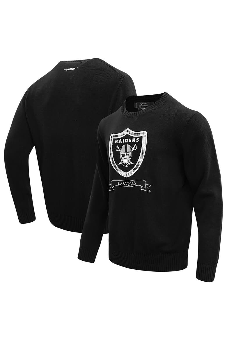Men's Pro Standard Black Las Vegas Raiders Prep Knit Sweater, Main, color, Black