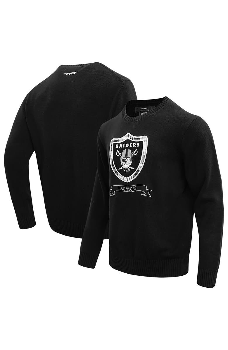 PRO STANDARD Men's Pro Standard Black Las Vegas Raiders Prep Knit Sweater, Main, color, Black