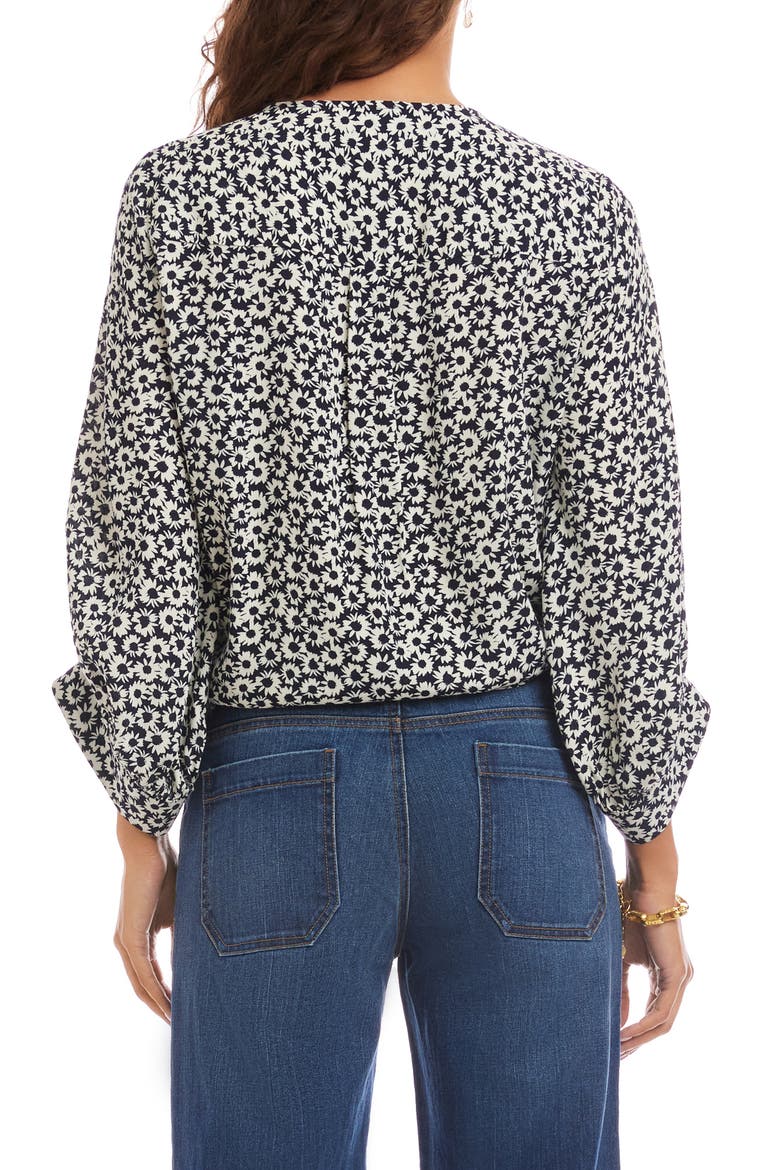 Floral Tie Front Top, Alternate, color, PRINT