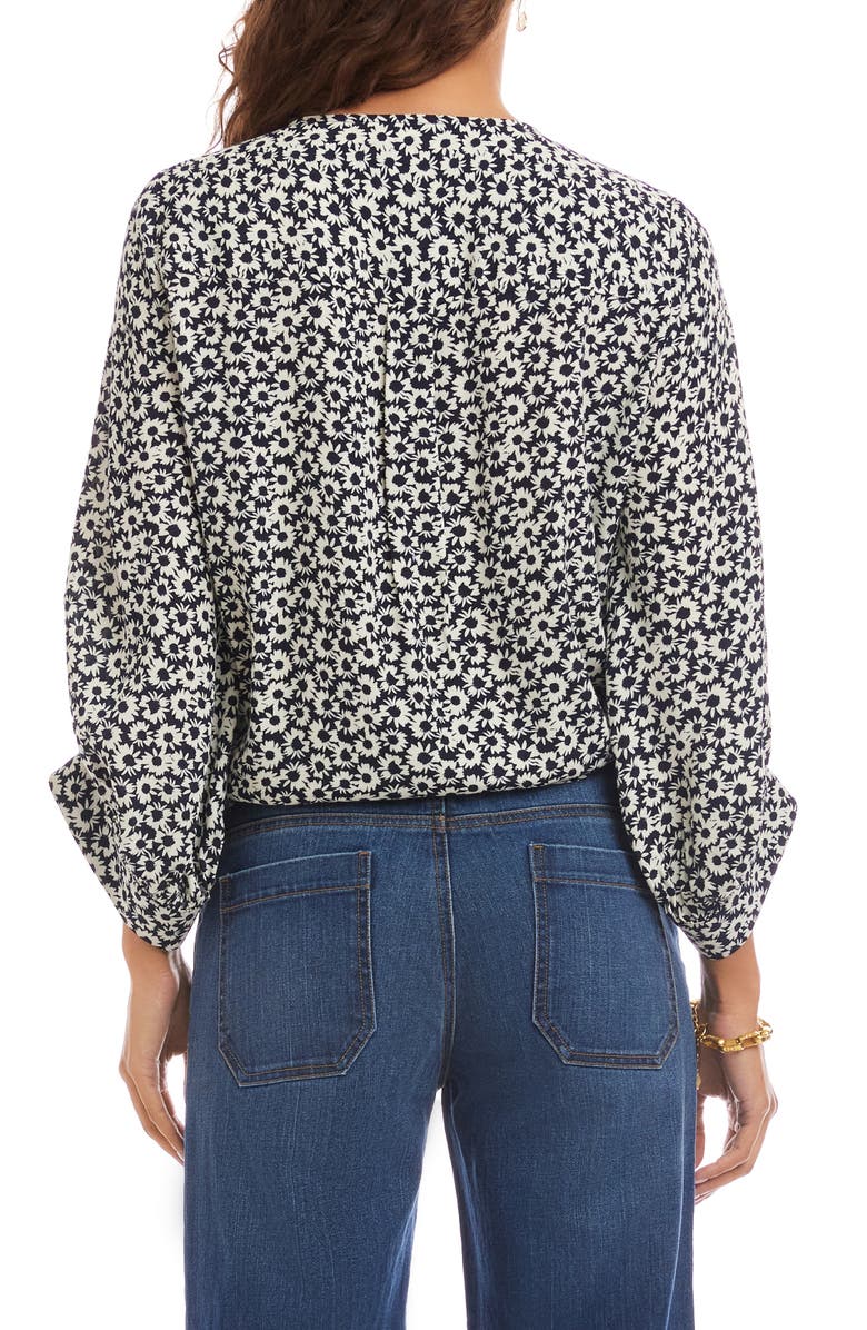 Karen Kane Floral Tie Front Top, Alternate, color, Print