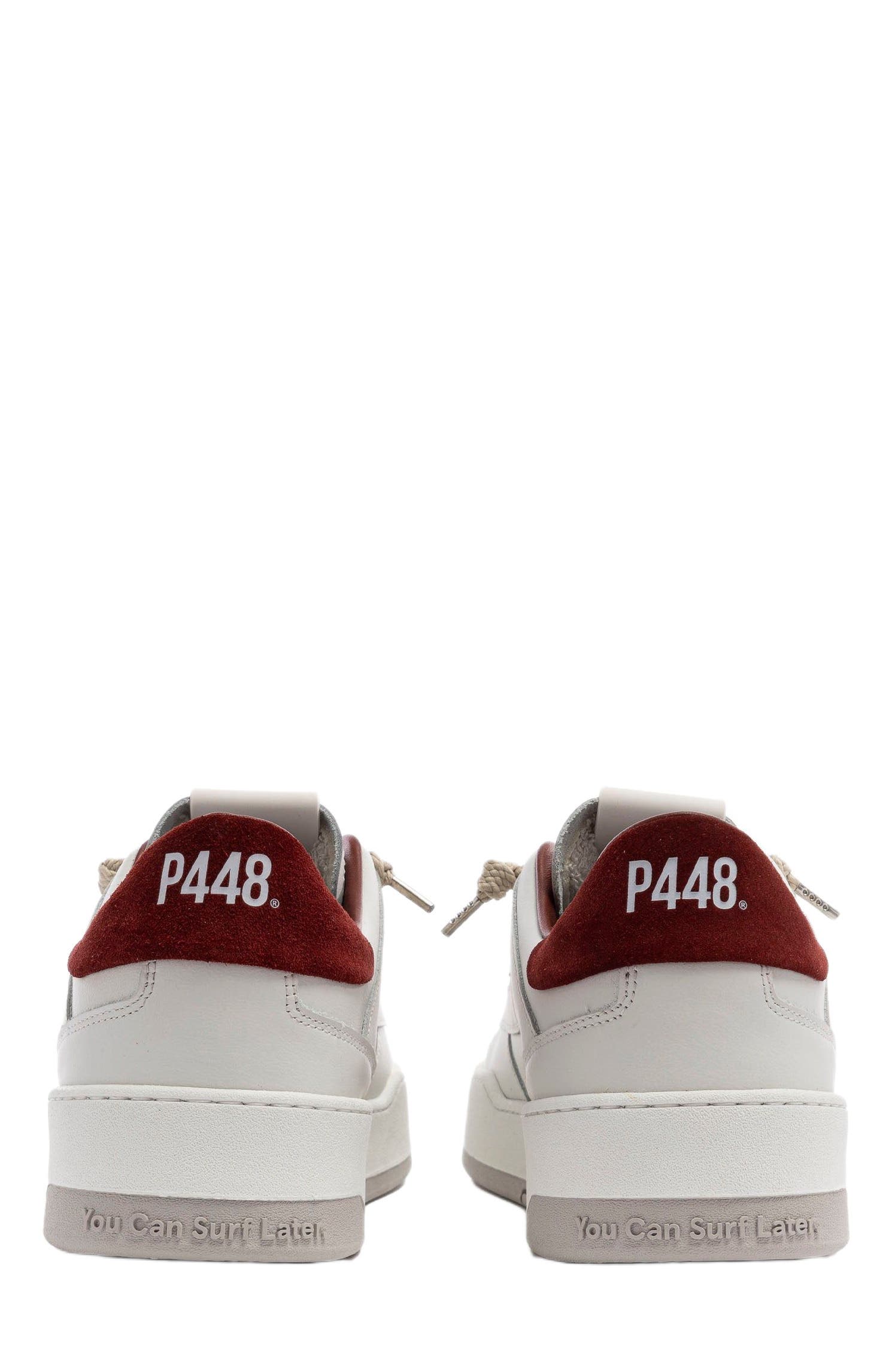 P448 Brixton Sneaker, Alternate, color, White/Red