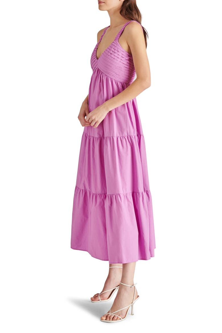 Eliora Tiered Cotton Sundress, Alternate, color, BERRY