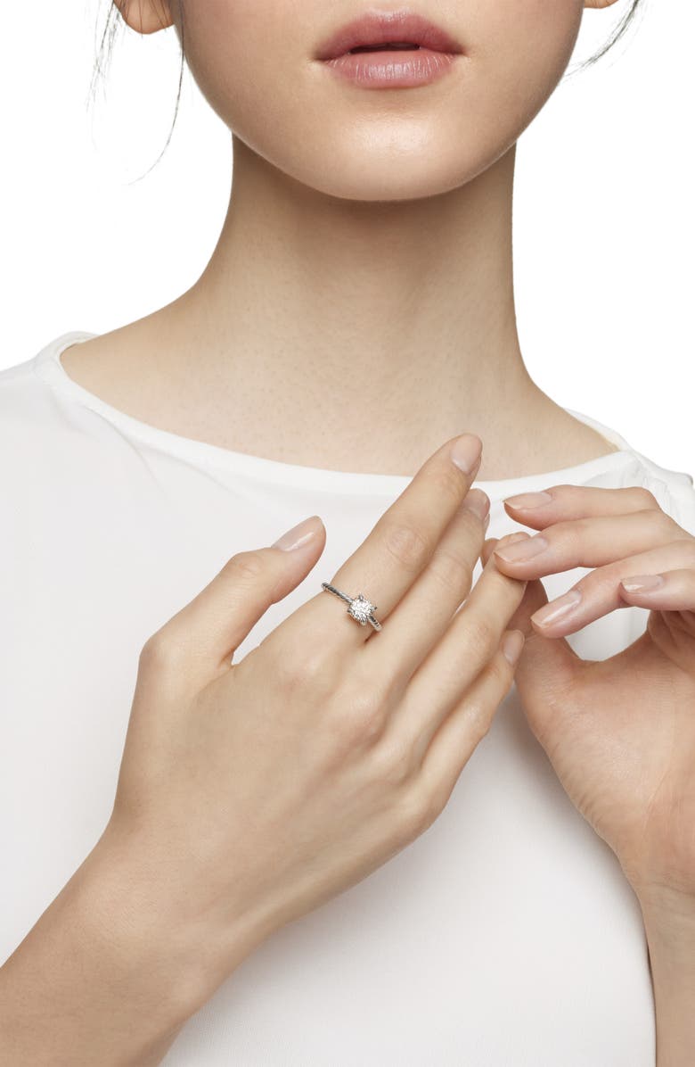 David Yurman Chatelaine<sup>®</sup> Ring in Silver Pave with Full Pavé Diamonds, Alternate, color, Diamond