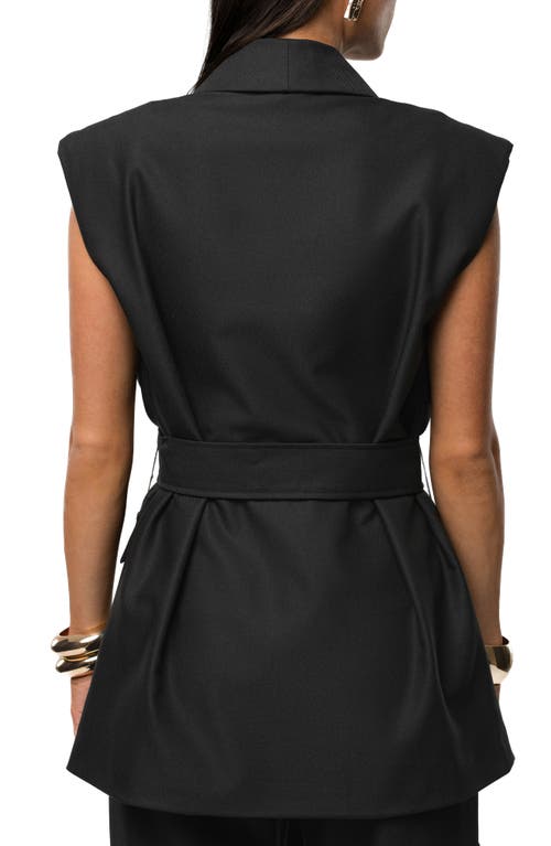 Jluxlabel Jeanie Belted Vest In Black
