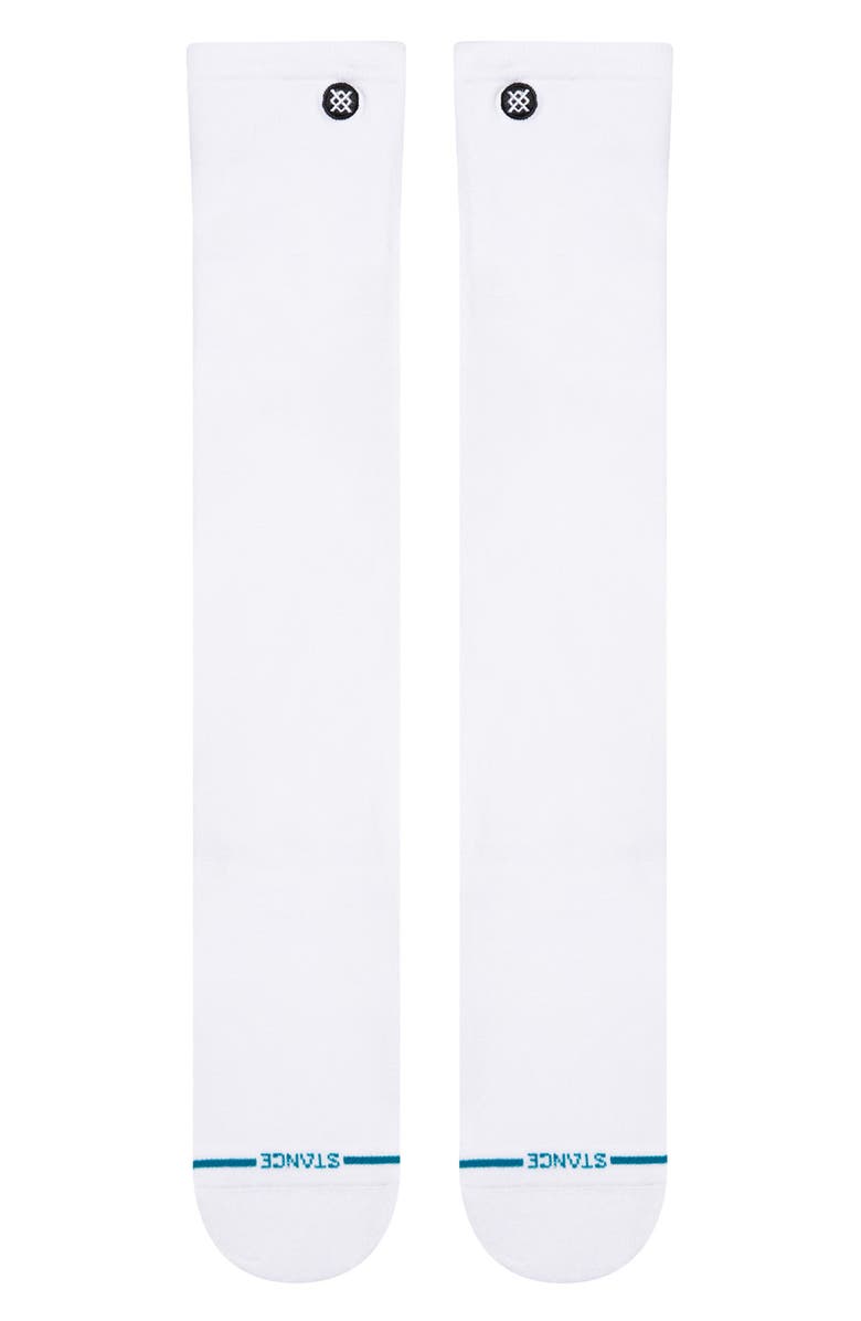 Stance Icon Compression Over The Calf Socks, Alternate, color, White