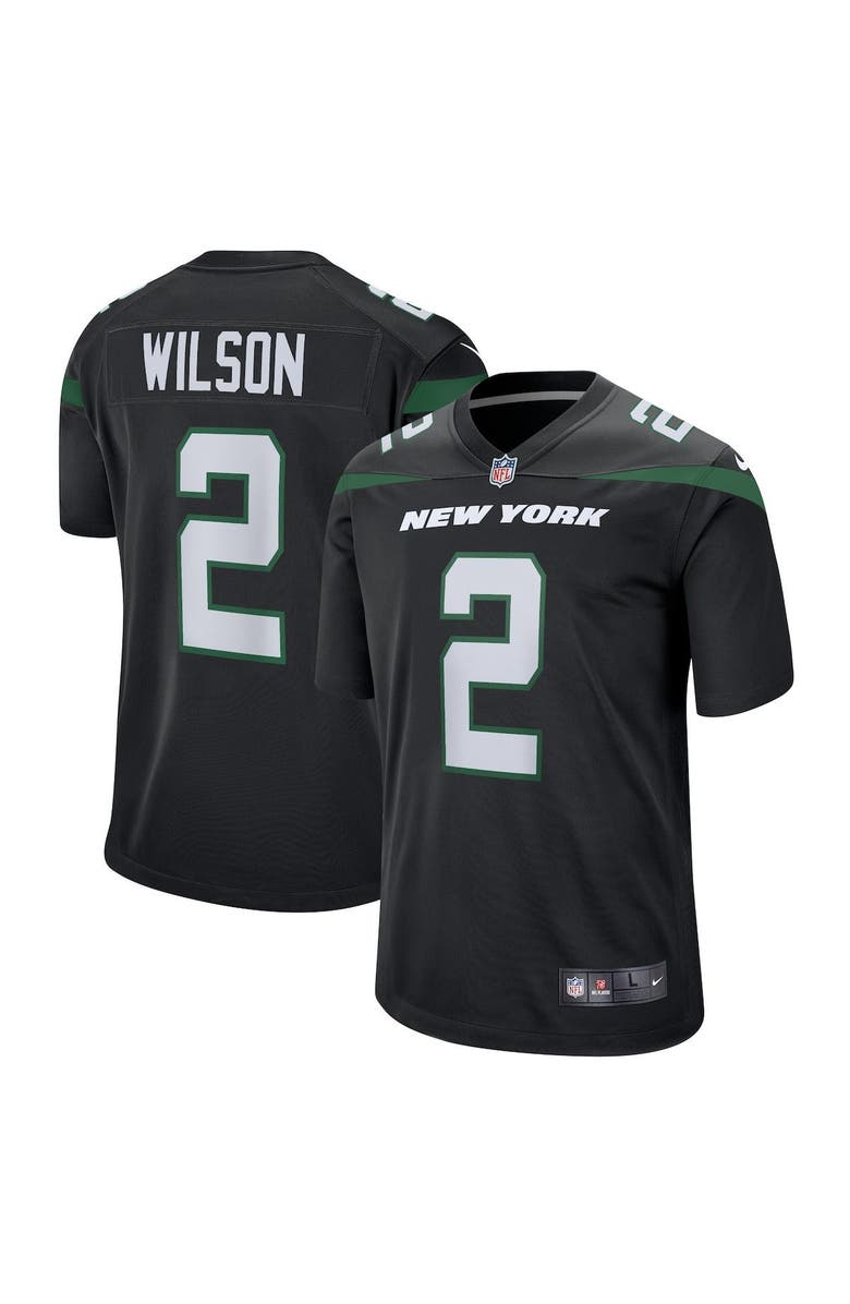 Nike Men's Nike Zach Wilson Black New York Jets Alternate Game Jersey, Alternate, color,