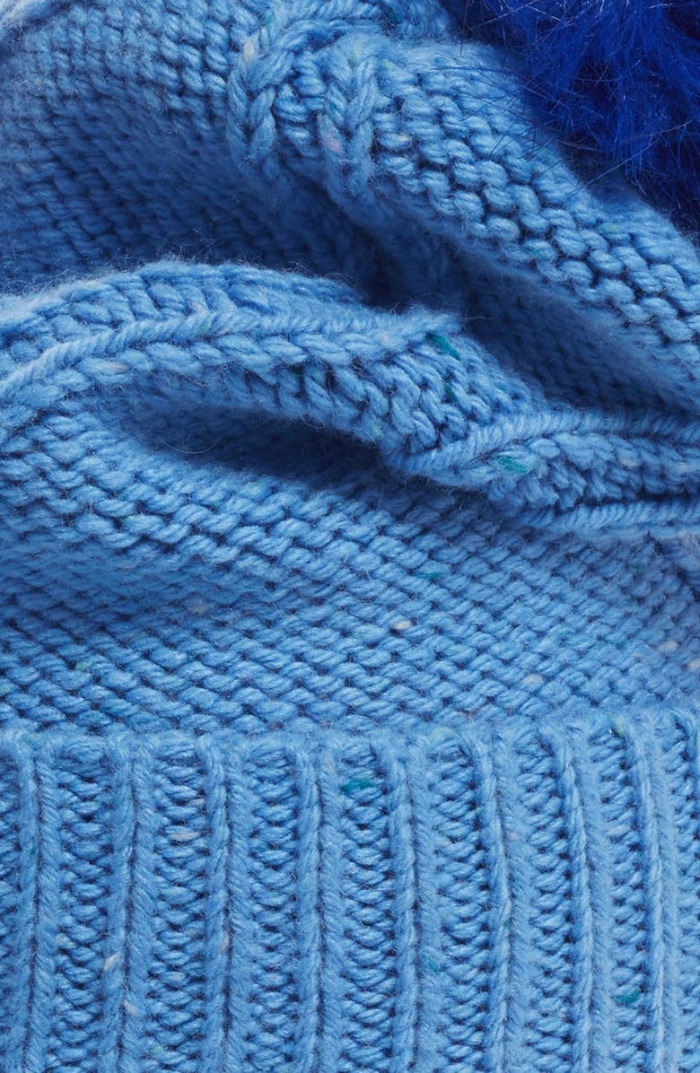 Wildfox Cable Knit Pompom Beanie, Alternate, color, 