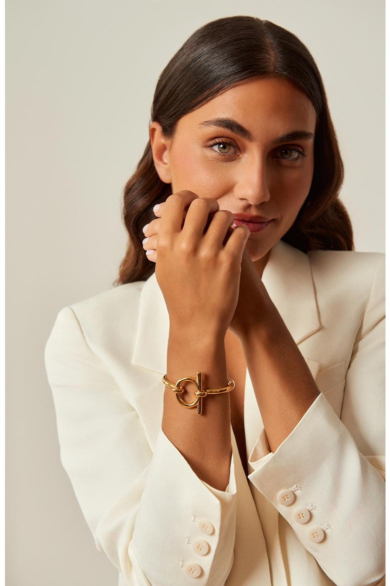 Omega Mini Bracelet, Alternate, color, Gold