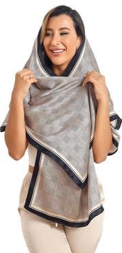 SILKSILKY Mulberry Silk Printed Long Rectangle Shawl Scarf