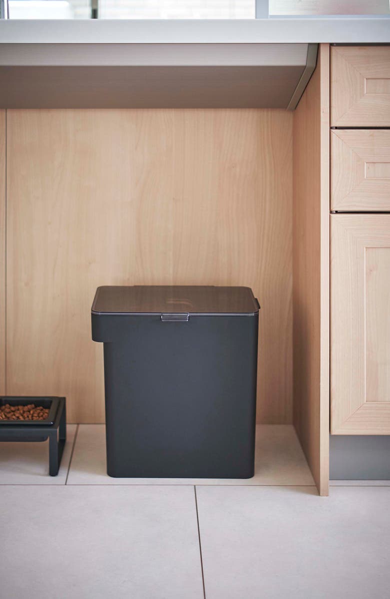 Yamazaki Large Airtight Pet Food Storage Bin, Alternate, color, Black