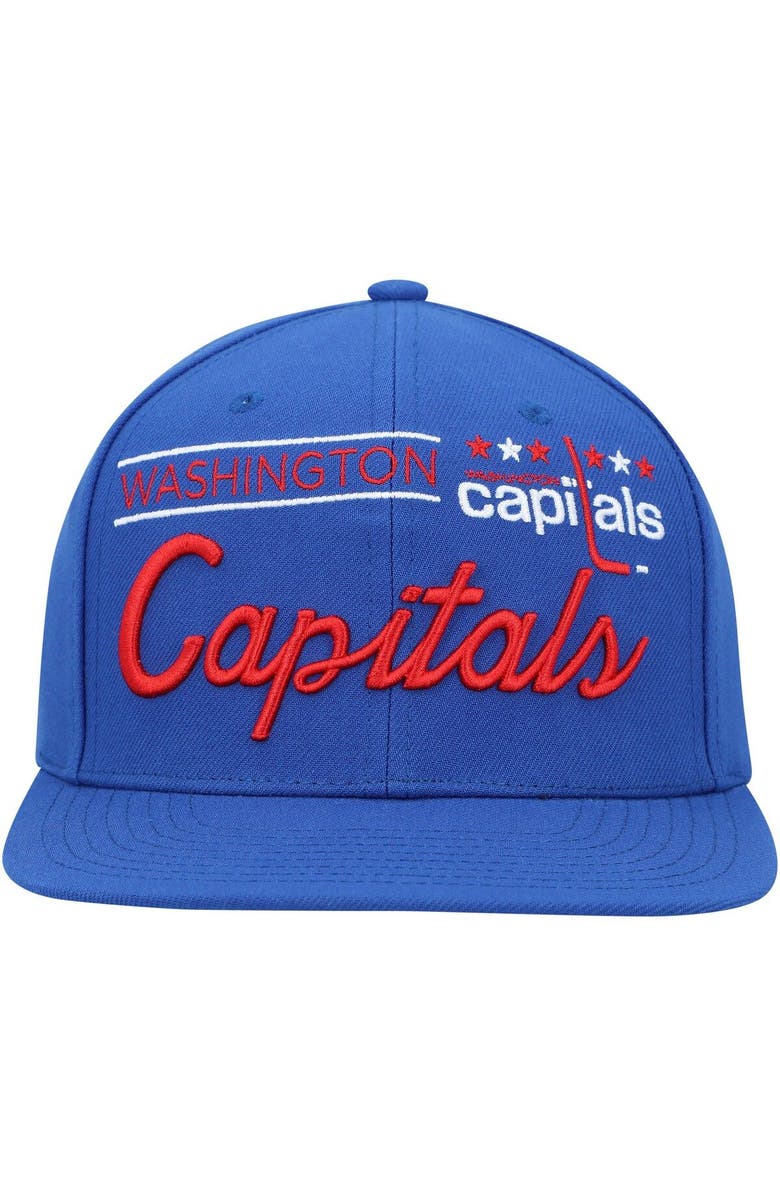 Mitchell & Ness Men's Mitchell & Ness Blue Washington Capitals Retro Lock Up Snapback Hat, Alternate, color, 