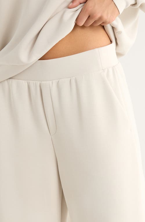 Zella Ultrasoft Knit High Waist Straight Leg Pants In Neutral